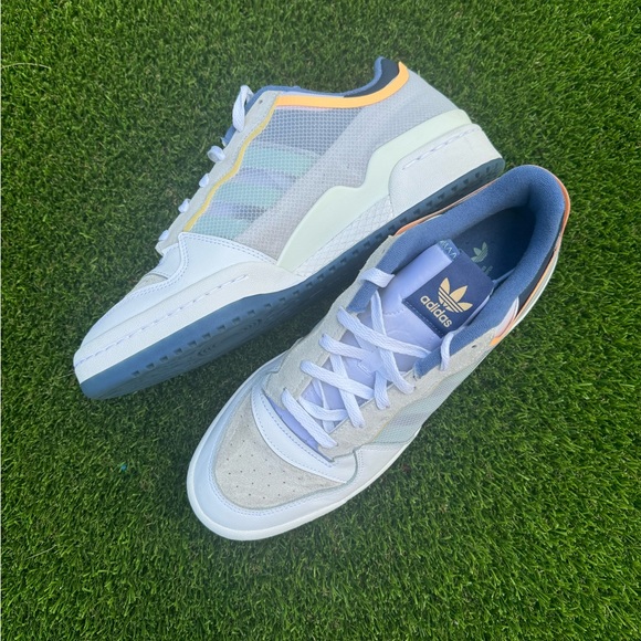 Addias Forum Low TT White Crew Blue M 11 W 12.5 - Picture 2 of 8